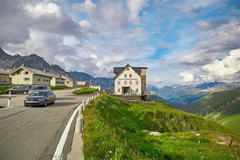 Mountain Road In Swiss Alps Editorial Stock Image Image Of Road High
