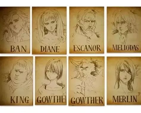 8 Nanatsu No Taizai Posters The Seven Deadly Sins Wanted