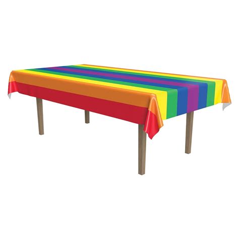 Rainbow Table Cover Rainbow Plastic Tablecloth Amols