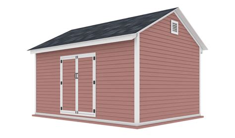 12x16 Gable Storage Shed Plans
