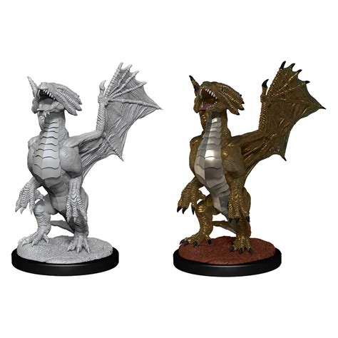 Dandd Nolzurs Marvelous Unpainted Miniatures Bronze Dragon Wyrmling And Pi