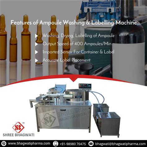 External Ampoule Washing Labelling Machine Shree Bhagwati Machtech