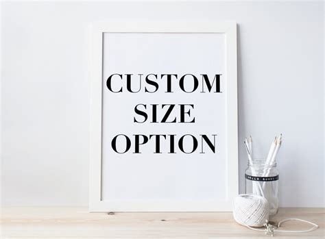 Custom Size Option By Simplyprintdownloads On Etsy