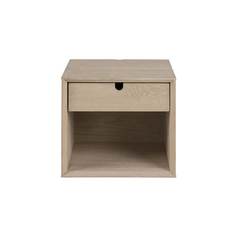 Designer Century Oak Wall Mounted Bedside Table With Drawer Actona For