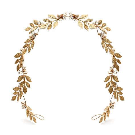 Golden Laurel Leaf Wreath Bridal Hair Vine By Cherished