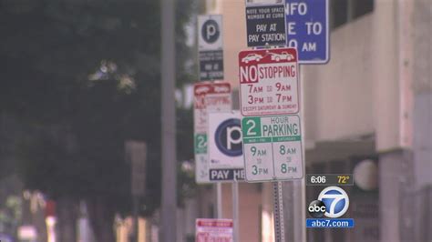 New Parking Signs Unveiled In Downtown Los Angeles Abc7 Los Angeles