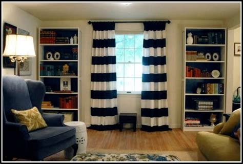 Black White Striped Outdoor Curtains Curtains Home Design Ideas