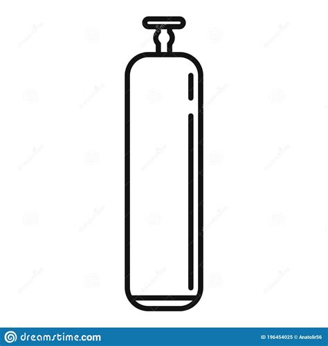Gas Cylinder Tank Icon Outline Style Stock Vector Illustration Of