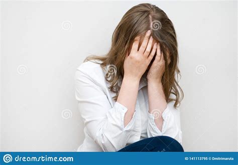Depressed Woman Crying Stock Image Image Of Desperation