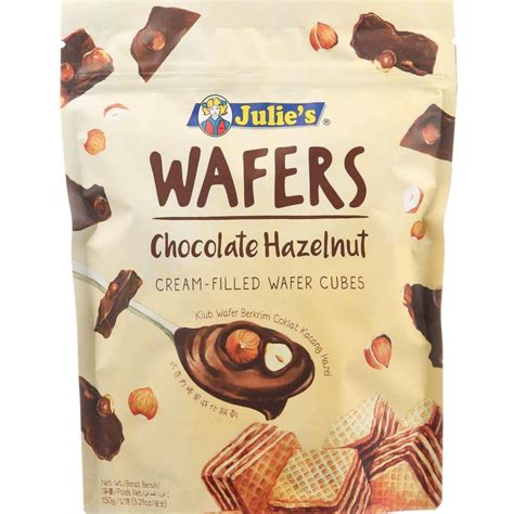 Julies Wafers Chocolate Hazelnut Cream Filled Wafer Cubes 150g