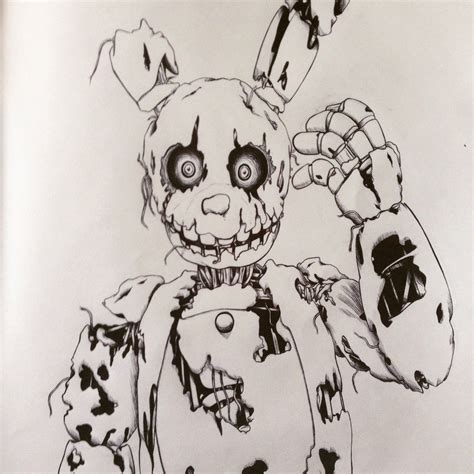 F Naf Spring Trap Drawing Spring Trap No Color By Crystalx123 On