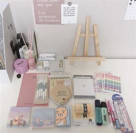 Study Desk Decor Cute Stationary Cute School Supplies Study Space