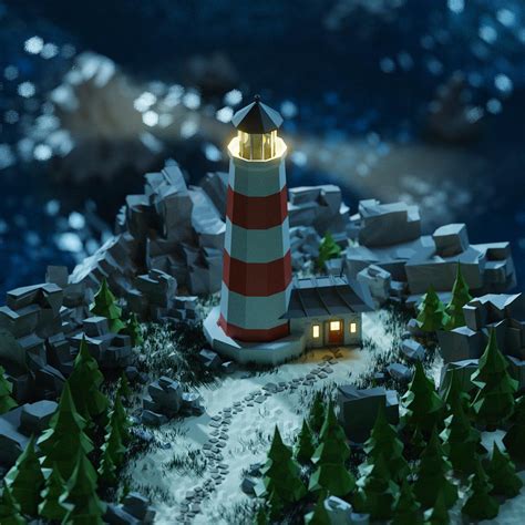 The Lonely Lighthouse Rlowpoly