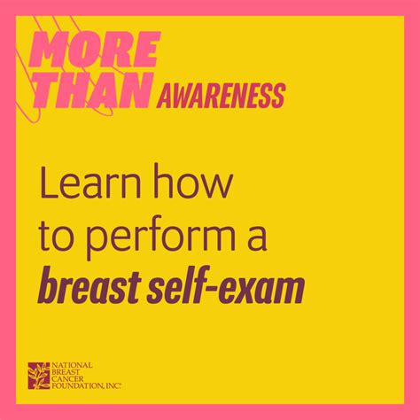 Learn How To Perform A Breast Self Exam National Breast Cancer Foundation