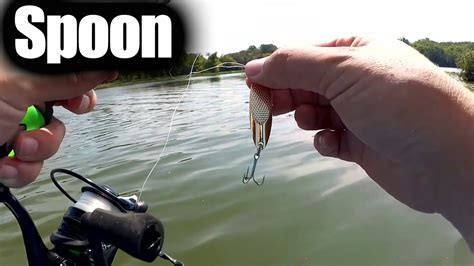 Easy Fishing Lures For Beginners Fishing With A Spoon For Bass Youtube