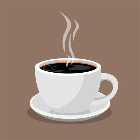 Cup Of Fresh Coffee Vector Illustration Flat Style Decorative Design