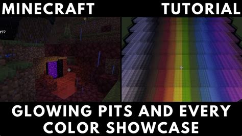Minecraft Glowing Pits Tutorial And Every Color Showcase Youtube