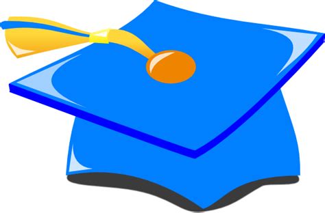 Graduation Hat Blue And Gold Clip Art At Vector Clip Art
