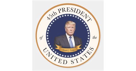 Donald Trump 45th President Of The United States Classic Round