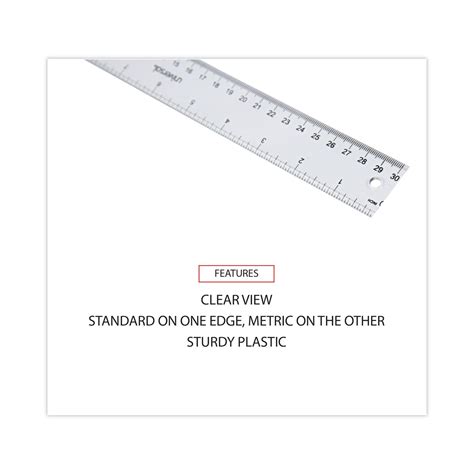 Clear Plastic Ruler By Universal® Unv59022
