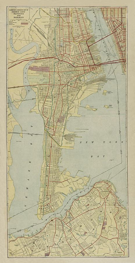 Map Of Hoboken 1912 Photograph By Andrew Fare Fine Art America