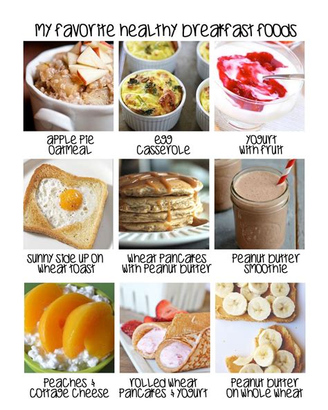 Breakfast I Made Picture Menus Of All My Favorite Healthy Foods To