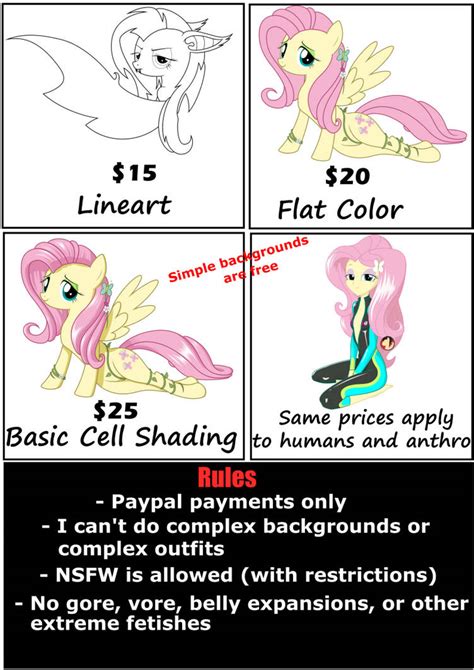 My Commission Sheet By Rexpony On Deviantart