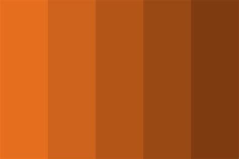 Brown From Dark Brown To Dark Orange Color Palette