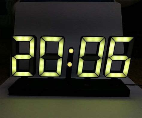 Rgb 7 Segment Display Clock With Ws2812b Clock Arduino Led Led Clock