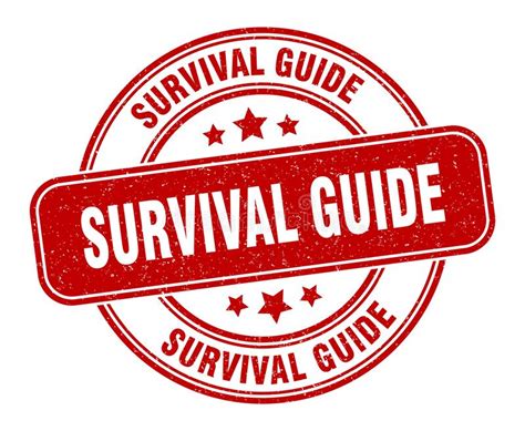 Survival Guide Stamp Survival Guide Label Round Grunge Sign Stock