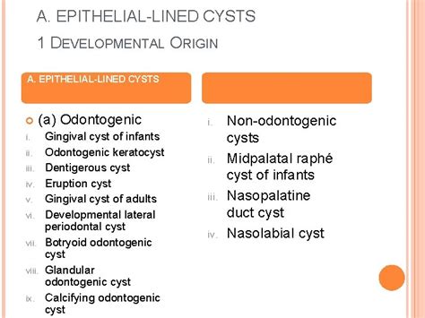 Cysts Of Mouth And Jaw Definition Classification Pathogenesis