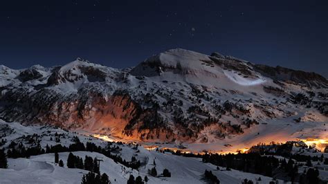 Night Star Alps Wallpaper 4k