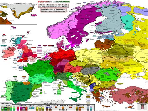 Europe Carte Linguistique Linguistic Map