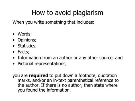 Ppt How To Avoid Plagiarism Powerpoint Presentation