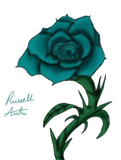 Blue Rose Drawing Easy Art Drawing How To Draw A Roseblue Rose