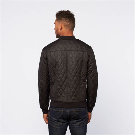 Quilted Bomber Jacket Black S Visent Apparel Touch Of Modern