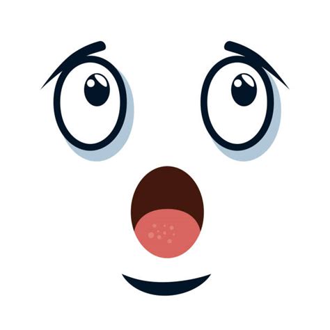 Fear Emoticon Face Icon Isolated Scared Emotion Terrified Emoji Vector