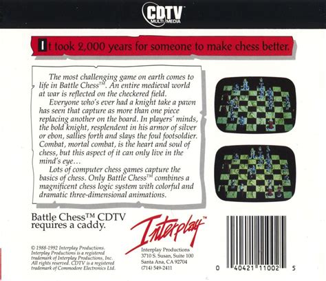 Battle Chess Cover Or Packaging Material Mobygames