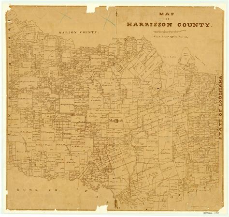 Map Of Harrison County The Portal To Texas History