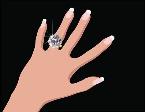Wedding Rings On Finger Pics Illustrations Royalty Free Vector
