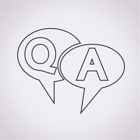 Qa Symbol Question Answer Icon 639369 Vector Art At Vecteezy