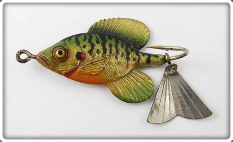 Vintage Fred Arbogast Tin Liz Sunfish Lure For Sale Tough Lures