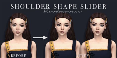 Sims 4 Shoulder Shape Slider First Cc Of 2021 Morphs Are Cc The Sims