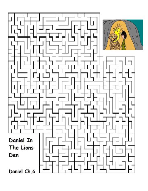 √ Daniel And The Lions Den Coloring Page Printable Pin On Sunday