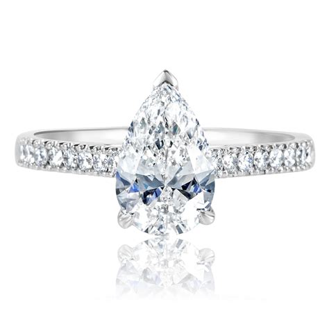 Pear Shape Diamond Solitaire Ring Ct Pravins