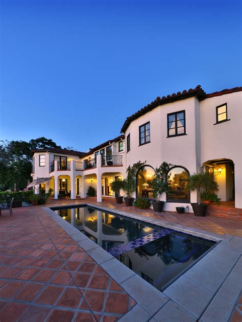 Luxury Modern Spanish Villa Style Home Exterior With Pool Spanish