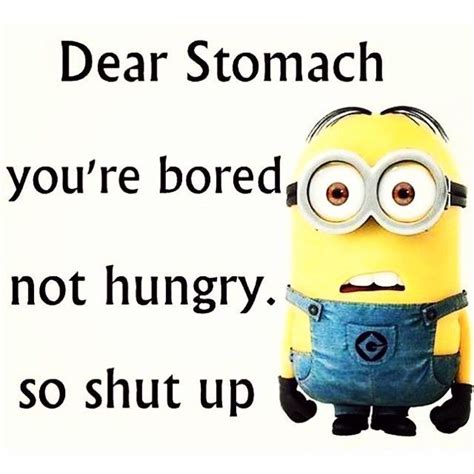 Dear Stomach Funny Quotes Quote Funny Quote Funny Quotes Humor Minion