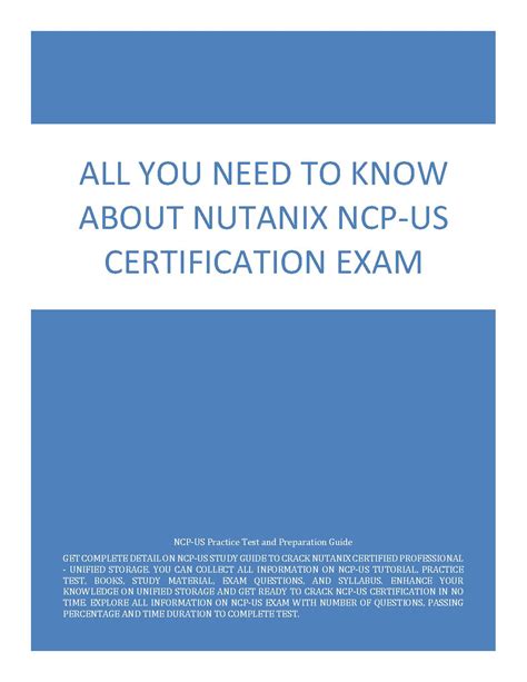 All You Need To Know About Nutanix Ncp Us Certification Exam Pdf Host