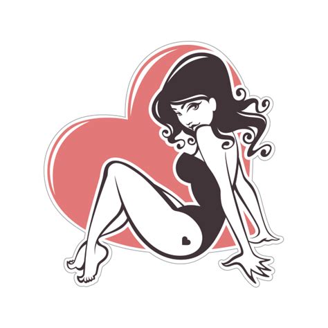 Printed Vinyl Vintage Pin Up Girl Stickers Factory