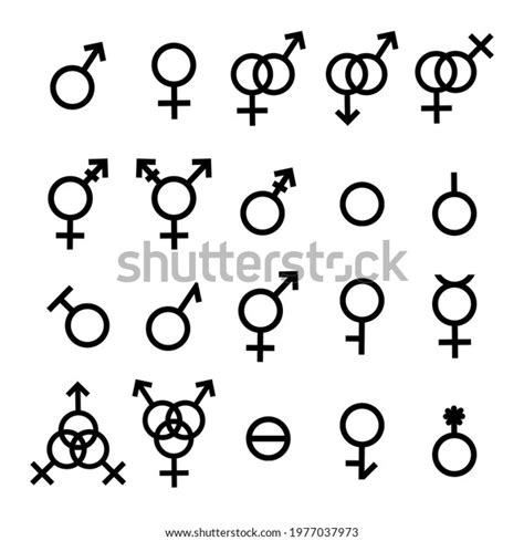 Vector Gender Symbols Sexual Orientation Icons Stock Vector Royalty Free 1977037973 Shutterstock